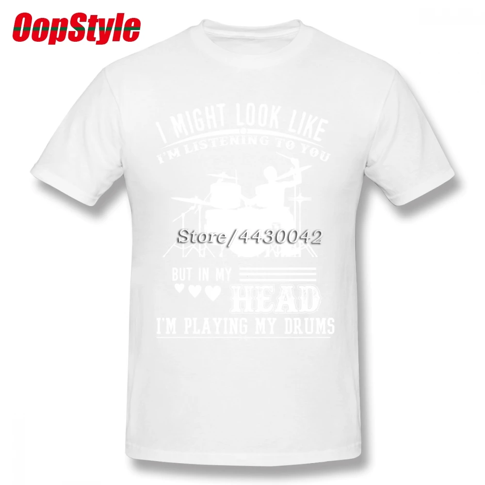 Футболка барабанщика для мужчин дропшиппинг летняя хлопковая футболка с