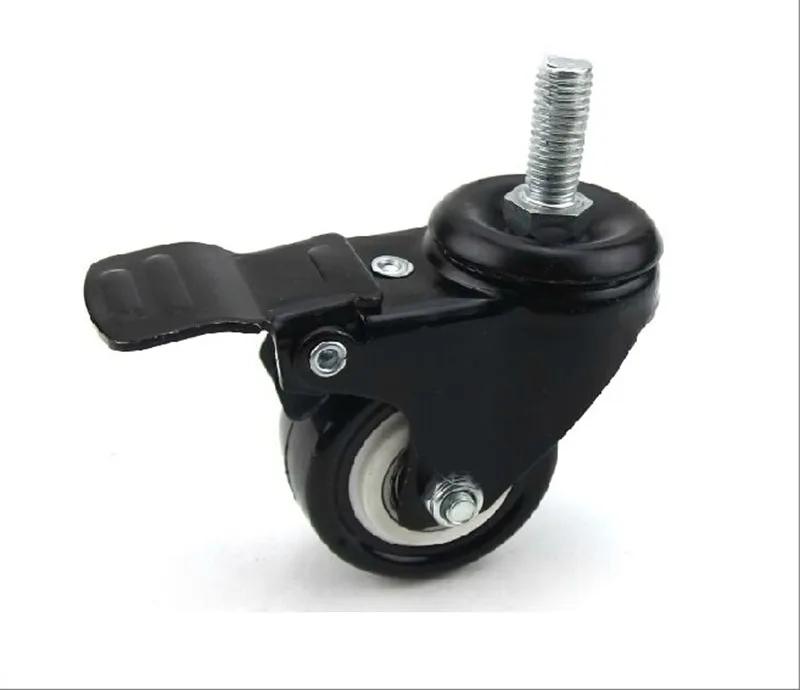 2-дюймовые ролики с тормозами Luo зубчатые бесшумные мебельные колесики