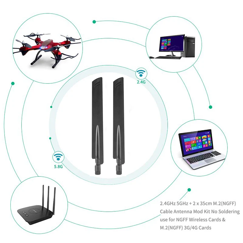 2 4 ГГц 5g 5 8g антенна Беспроводной WI FI SMA разъем Dual Band 4G бустер универсальный
