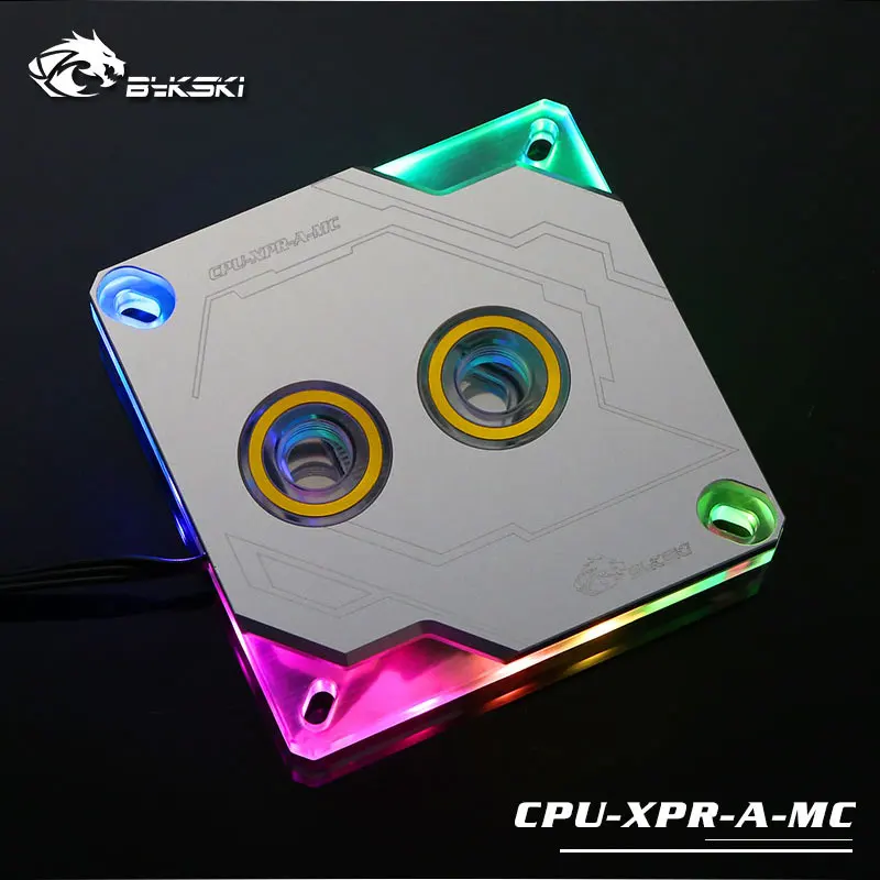 Bykski cpu-XPR-A-MC-V2 RBW RGB Led cpu блок водяного охлаждения для Intel 115x2011 2066 серебристый