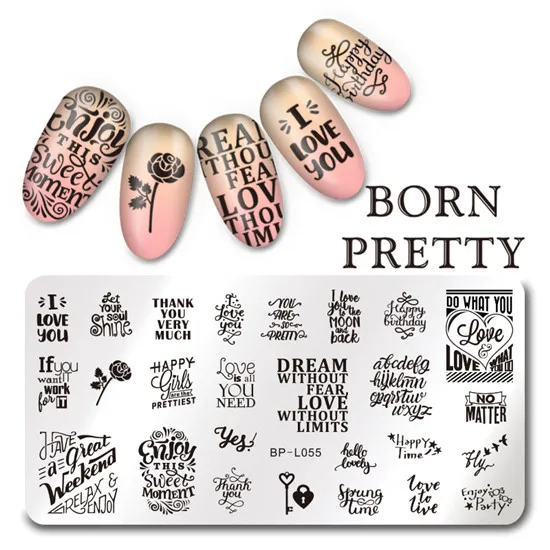 BORN PRETTY фестиваль ногтей штамповка пластины Хэллоуин Рождество Валентина год День благодарения празднование ногтей изображение шаблон - Цвет: 36313