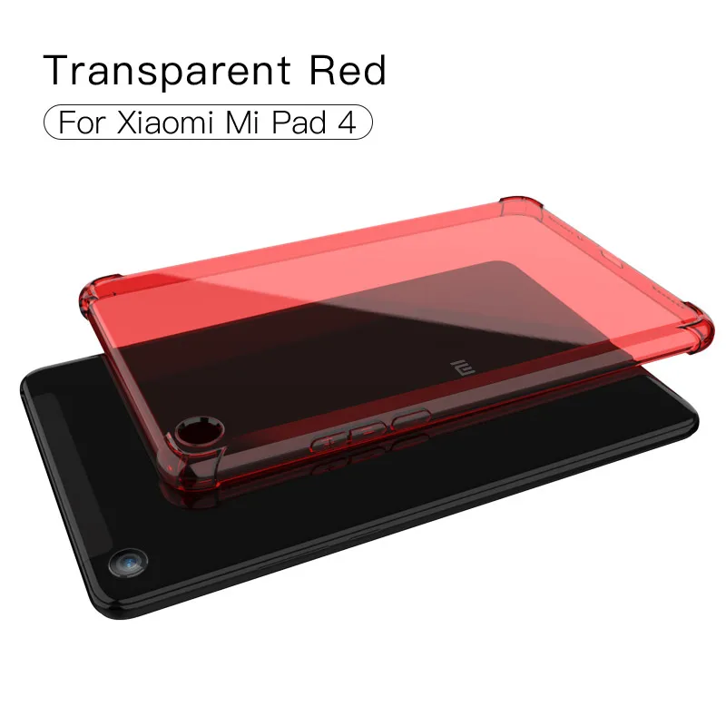 PZOZ для Xiaomi mi pad 4 mi pad 4plus Чехол Мягкий ТПУ противоударный защитный чехол для Xiaomi mi Pad4 Plus защитный чехол для планшета сумка - Цвет: Red Mi Pad 4