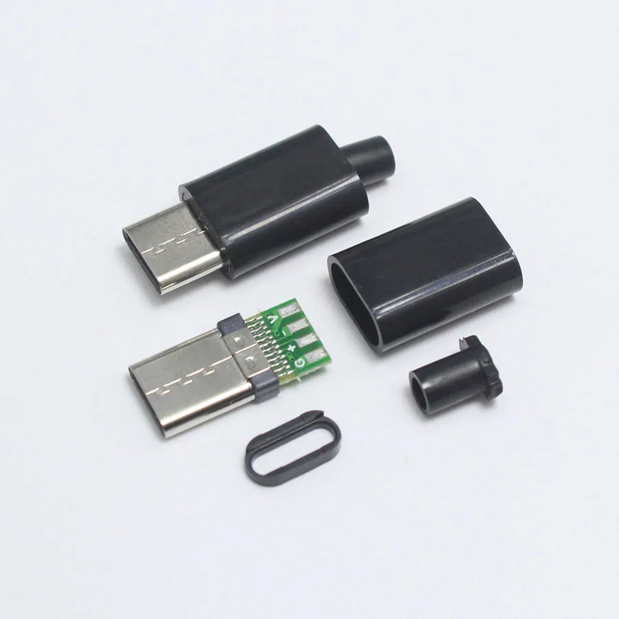 EClyxun 2 набора DIY USB 3,1 Тип C штекер сварочный Тип двухсторонний штекер Тип C данных и зарядки сварной провод разъем 4 в 1