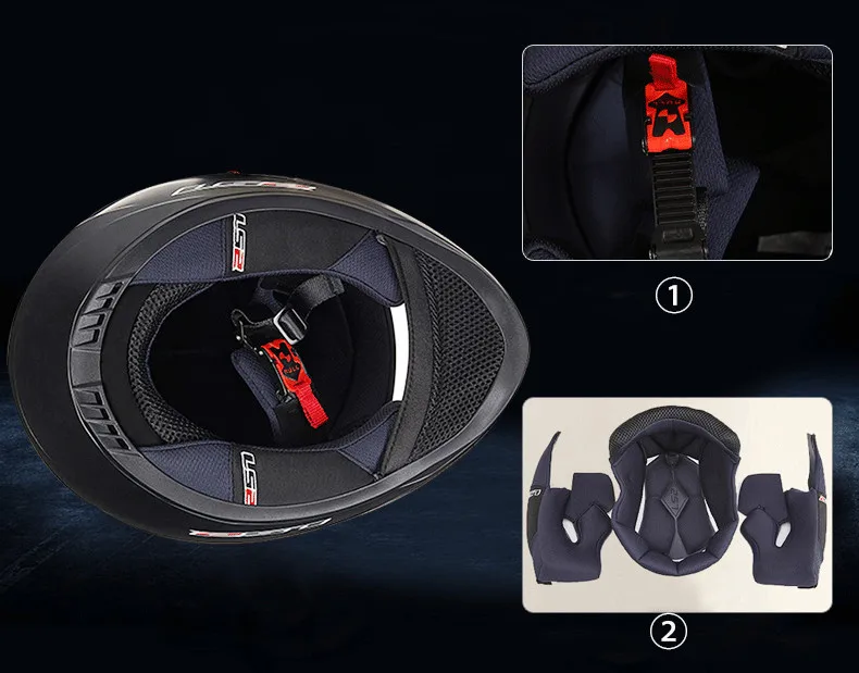 LS2 FF358 Полнолицевой мотоциклетный шлем Casco Moto Man LS2 шлем со съемной и моющейся внутренней накладкой capacete LS2 утвержденный ECE