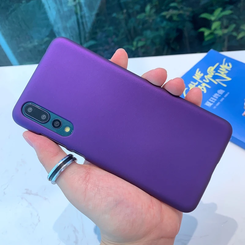 Purple Матовый Жесткий Пластиковый Чехол для телефона ярких цветов, чехол для huawei P9 P10 Plus P30 P20 mate 10 20 X Pro Lite Nova 3 3i 4 4e - Цвет: Purple