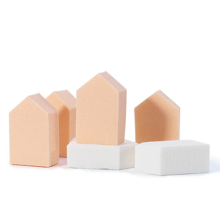 30 Pieces White Triangle Makeup Sponge Blending Foundation Wet Dry Use Puff Cosmetic Kit |