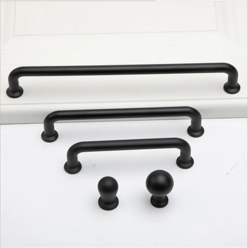 Американские черные золотые дверные ручки для шкафа ящиков маленькие круглые