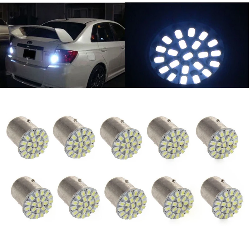 Pro 10 шт./упак. белый 22 SMD 1157 BAY15D светодиодный светильник задний фонарь стоп сигнал
