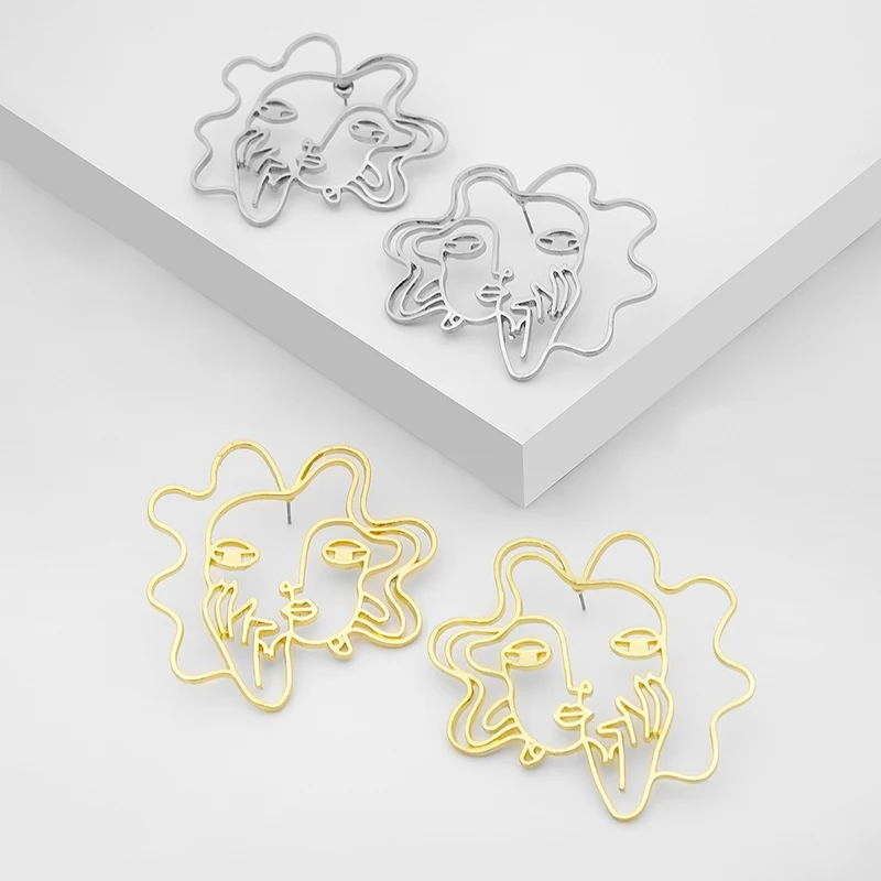 SRCOI Европейская мода абстрактное искусство сплав текстура смешная маска для лица