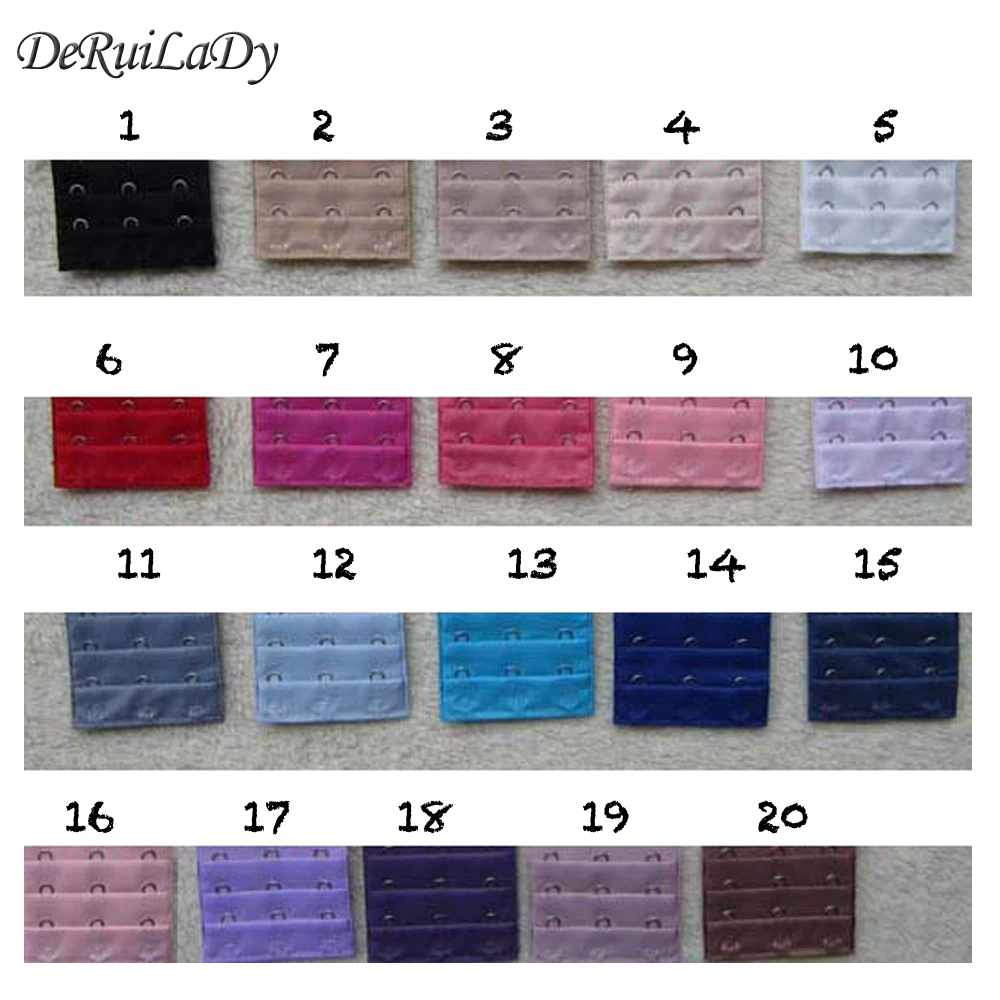 Удлинитель для бюстгальтера DeRuiLaDy 3 ряда застежки 30 цветов|bra extension|bra lengthen bucklebra