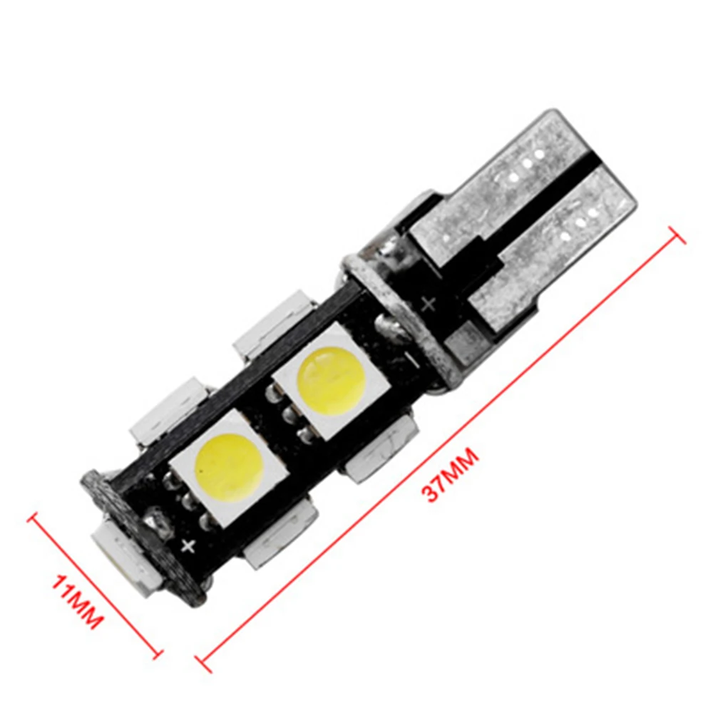 YSY 50 шт. T10 9SMD 5050 CANBUS 9 smd DC 12 В без ошибок светодиодный 194 168 192 W5W Автомобильная