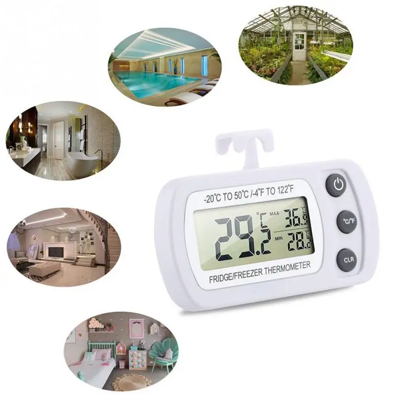 Digital Refrigerator Freezer Room Thermometer Waterproof Splash Proof Easy To Read Large Display | Инструменты