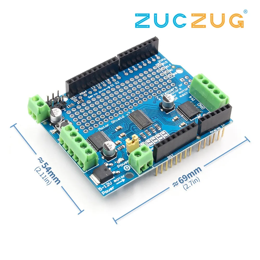 Стандартный IIC IEC TB6612 Mosfet шаговый двигатель PCA9685 ШИМ сервопривод щит V2 робот ШИМ Uno Mega R3 Замена L293D