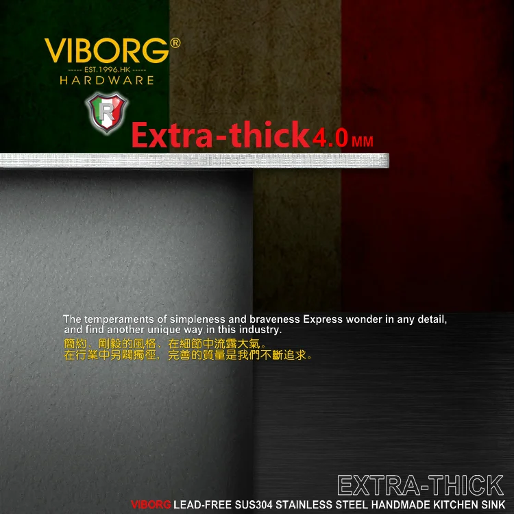 780x430x220 мм) VIBORG Deluxe ручная работа сверхтолстая 304 нержавеющая сталь Верхнее Крепление Двойная чаша кухонная раковина