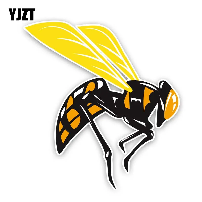 YJZT 14.4CM*15.6CM Cartoon Bee PVC Decal Car Sticker 12-300755
