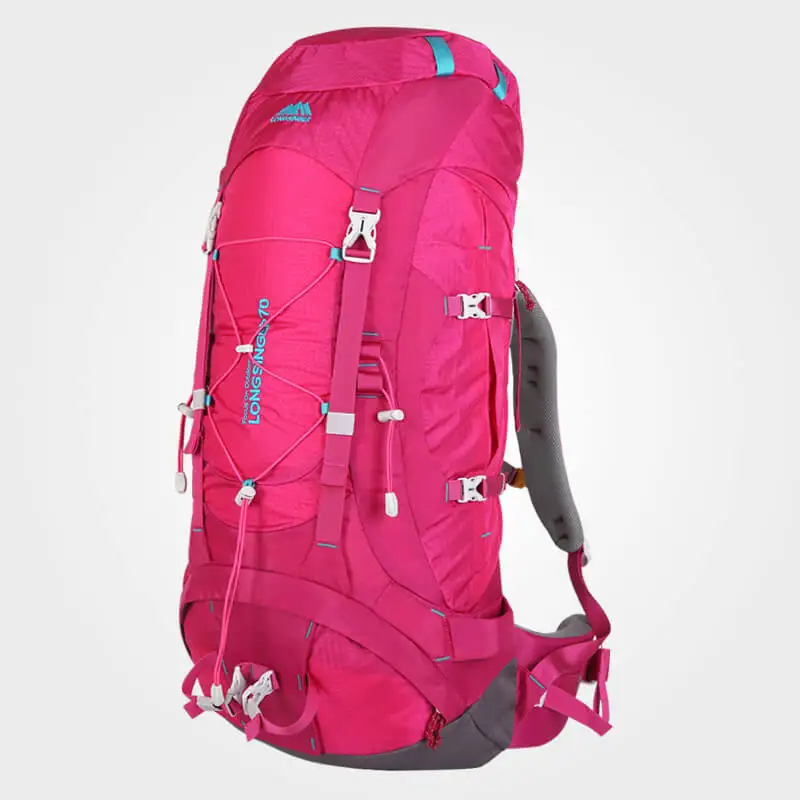 Красный цвет Longsinger Открытый рюкзак профессиональный альпинистский мешок 70L vlsivery большой емкости рюкзак для путешествий - Цвет: Красный цвет