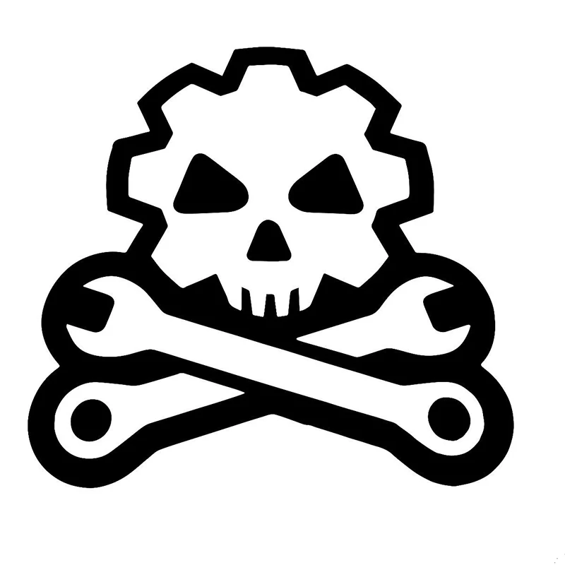 Обезьяна смерти бегущий гаечный ключ крест и череп забавная наклейка для