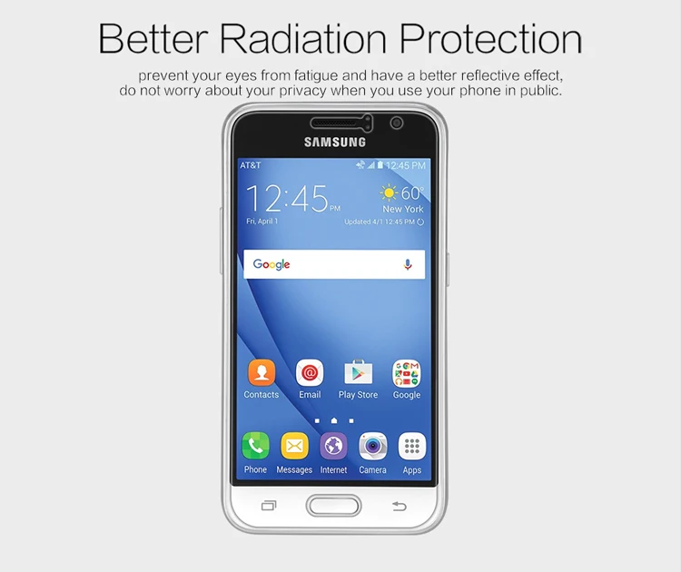 Матовая Антибликовая Защитная пленка Nillkin против царапин для Samsung Galaxy J1 (2016) 4 5