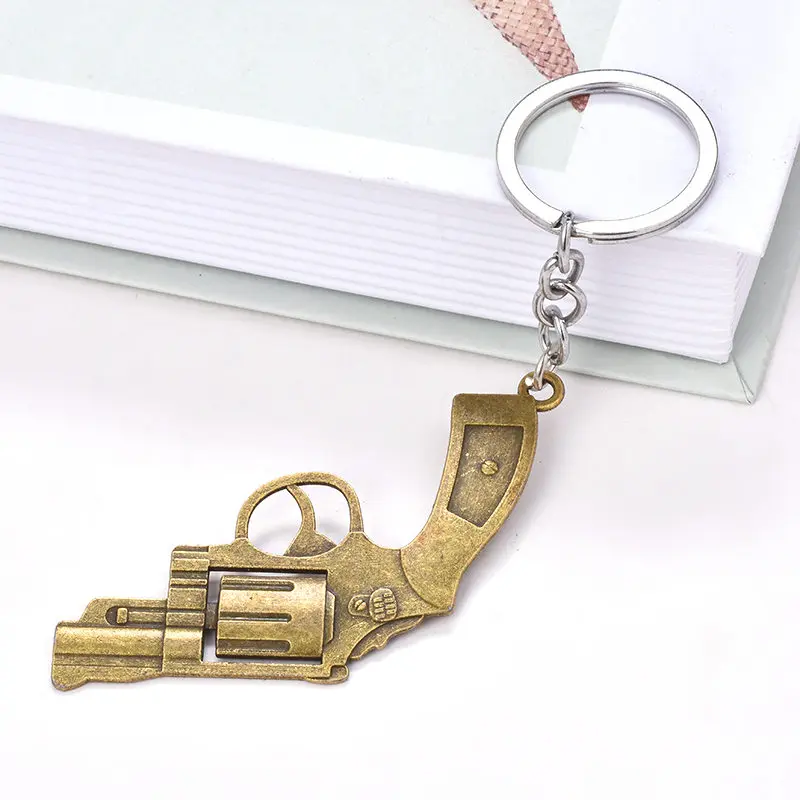 Мода миниатюрный револьвер пистолет оружие моды Модель брелок кольца Mini для Для