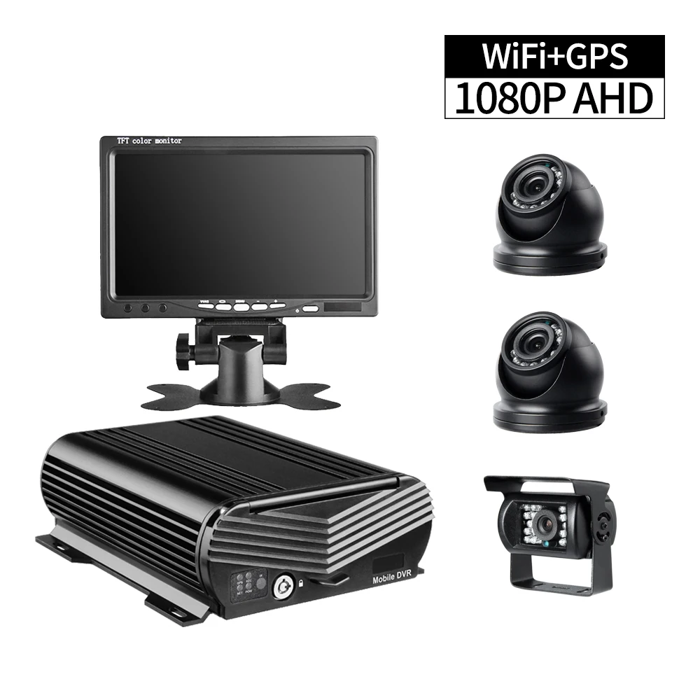 Видеорегистратор CCTV в реальном времени с Wi Fi GPS 4 канальным жестким диском