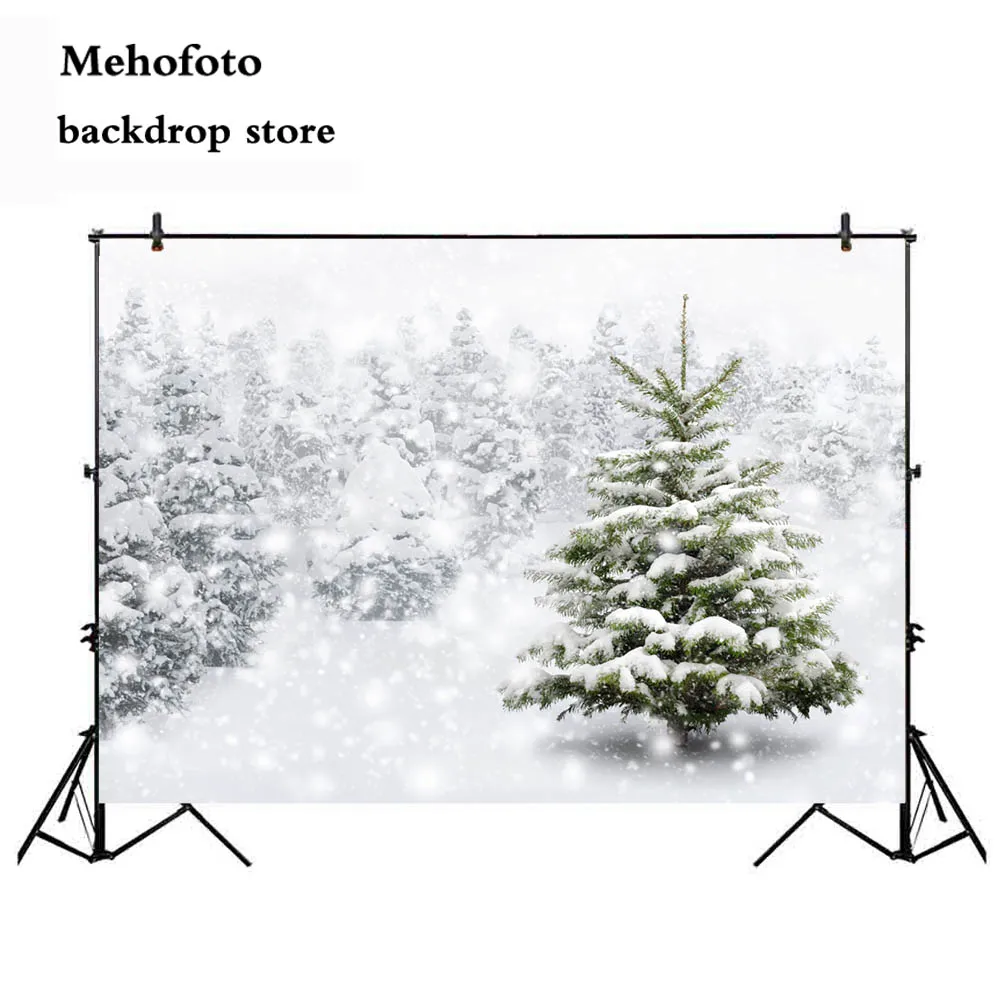 Рождественский фон Mehofoto природный зимний для фотографии белая Снежная елка