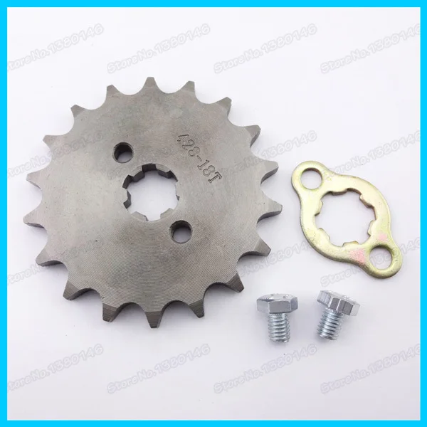 17mm ID new front engine sprocket with Retainer Plate Locker 428 18 Tooth for SDG GPX pit dirt bikes Orion SSR quad ATV | Автомобили и