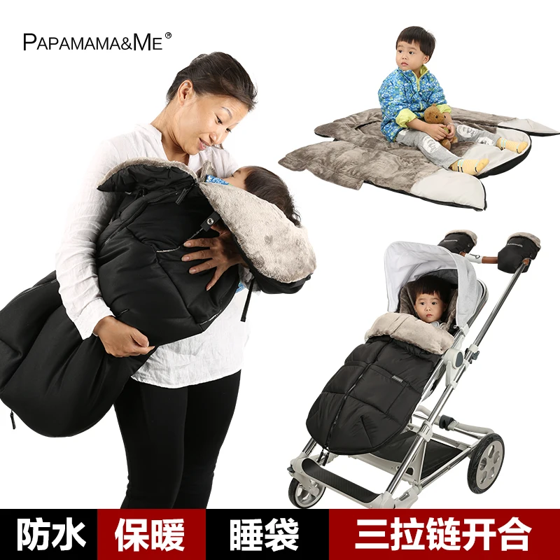 Чехол для ног на детскую коляску PAPAMAMA &amp me зимний спальный мешок с защитой от