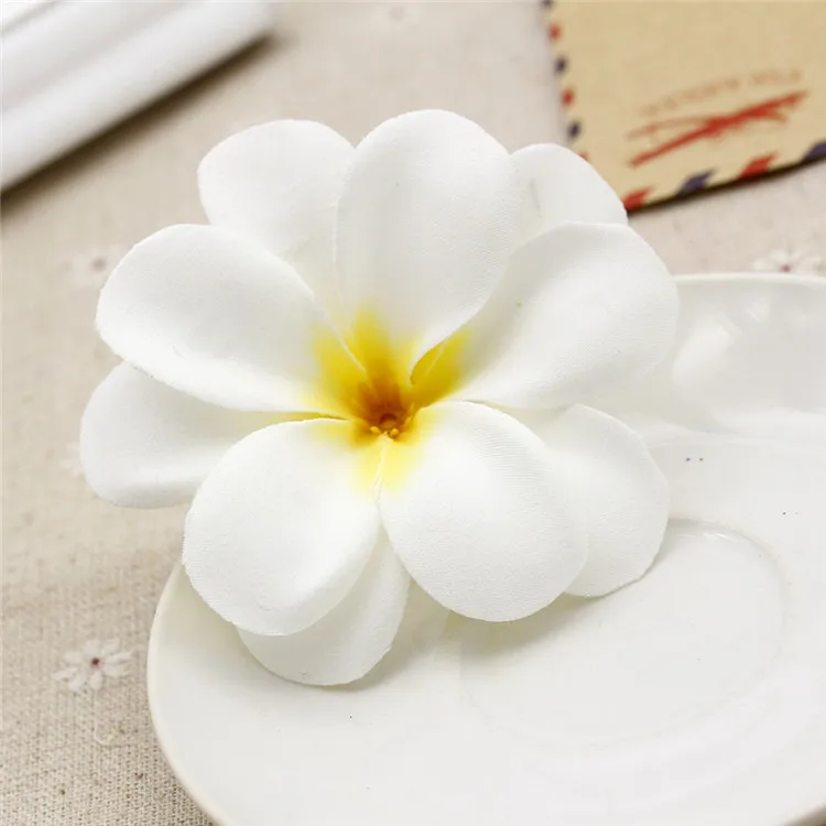 7 см Φ Plumeria frangiеё искусственные головки цветов DIY свадебное украшение