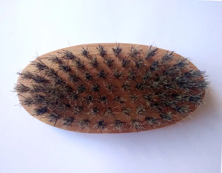 LAOCCCROSS Bamboo Wood Boar щетка из голландсокого дерева и щетка для усов для мужской бороды Уход выгравированный логотип