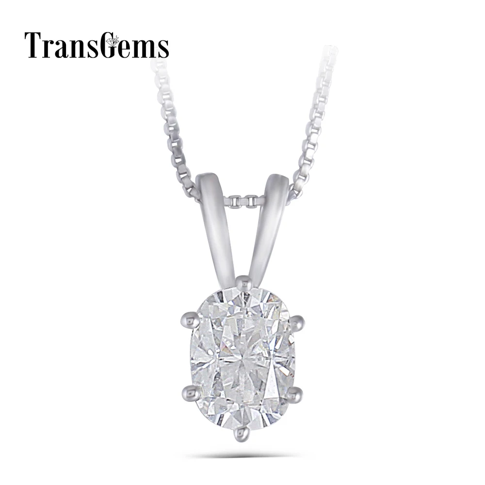 Подвеска из моиссанита 14 к белого золота 1ct 5X7mm цвет GH подушка моиссанит для