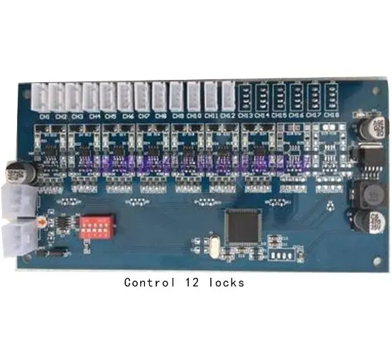 12 V/24 V RS485 шкафчик для хранения шкаф контроллер электронный замок для шкафа плата контроллера(Интерфейс протоколы - Цвет: 12CH