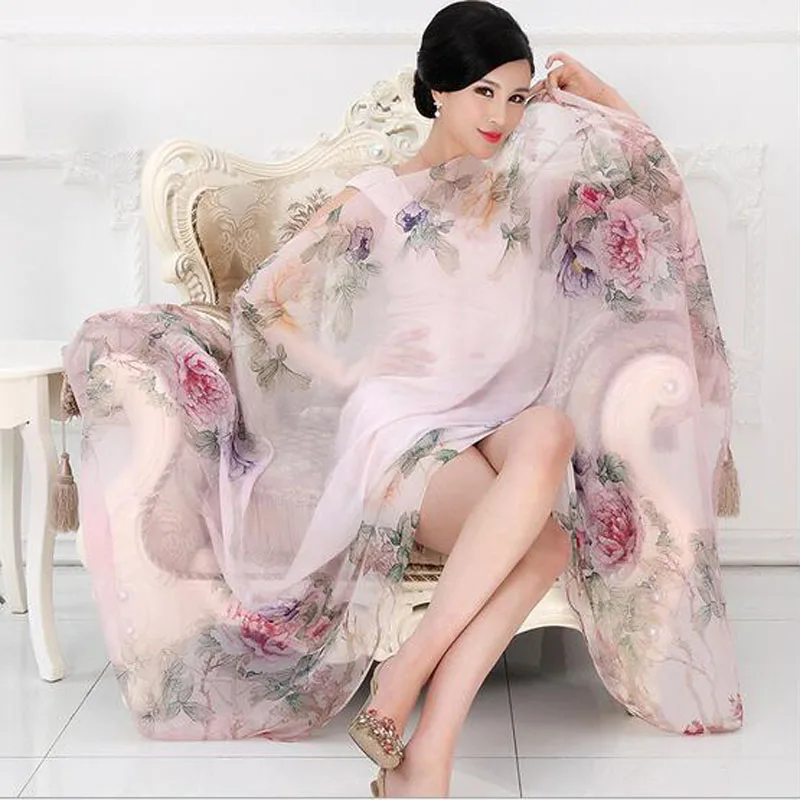 2018 Высокое качество 100% шелк тутового шелкопряда шарф из натурального шелка для