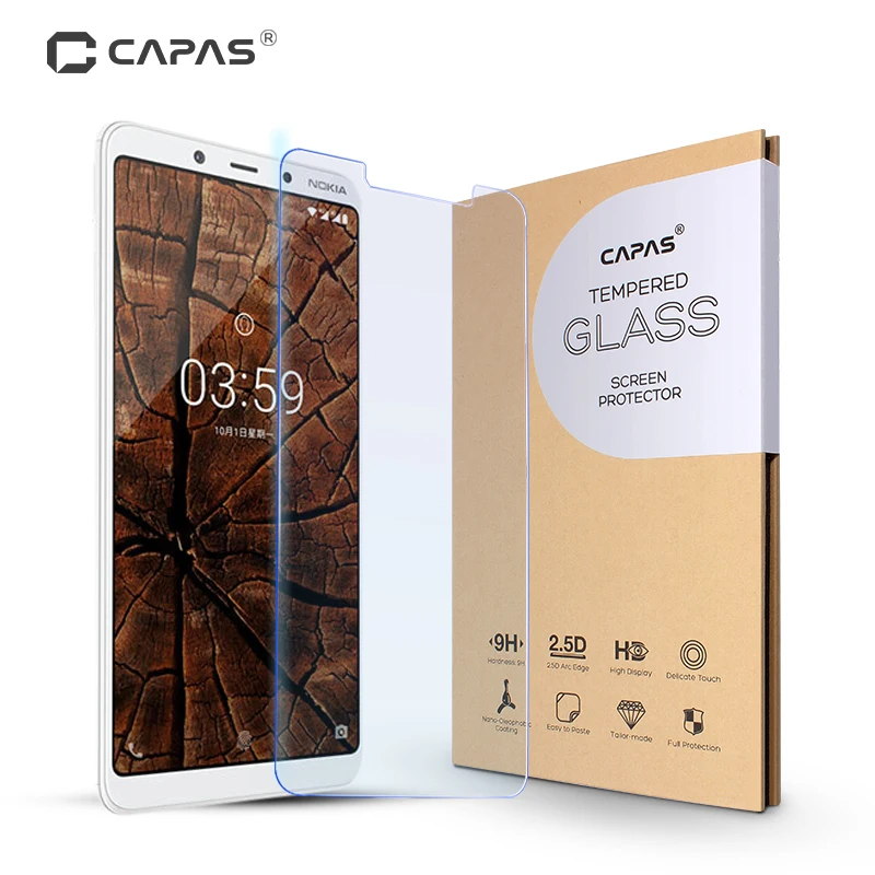 For Nokia 3.1 Plus Tempered Glass Screen Protector Clear Transparent Protective Film Nokia3.1 Guard Shockproof | Мобильные телефоны