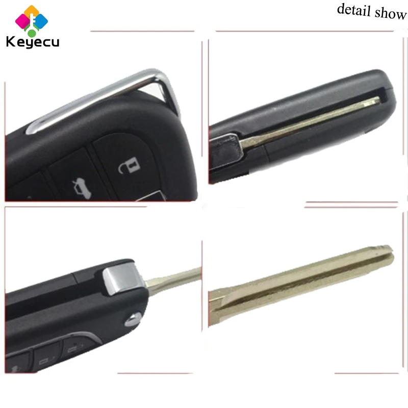 Запасной ключ KEYECU обновленный дистанционный 433 92 МГц 4D67 чип TOY43 Blade FOB для Toyota Avensis