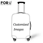 FORUDESIGNS, защитный чехол для чемодана на заказ, для путешествий, для 18-32 дюймов, 3D печать, эластичный толстый чемодан, чехлы на молнии