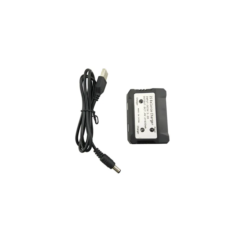 2PCS 7.4V 600mAh lithium battery with 2 in 1 charger cable for XK K130 brushless aileron 3D stunt helicopter accessories | Игрушки и