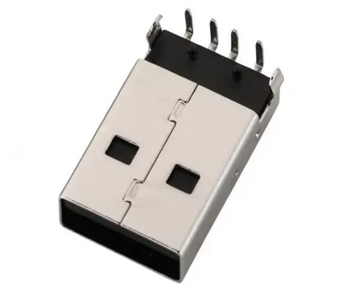 10 шт./лот USB 2 0 штекер тип A PCB разъем прямоугольный 90 градусов DIP