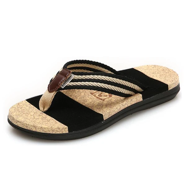 Black couple slipper YIGER, новинка, женские мужские тапочки вьетнамки, мужские шлепанцы пара тапочек производители, мужская пляжная обувь большой размер 36-45,, summe 271 - Цвет: Black couple slipper
