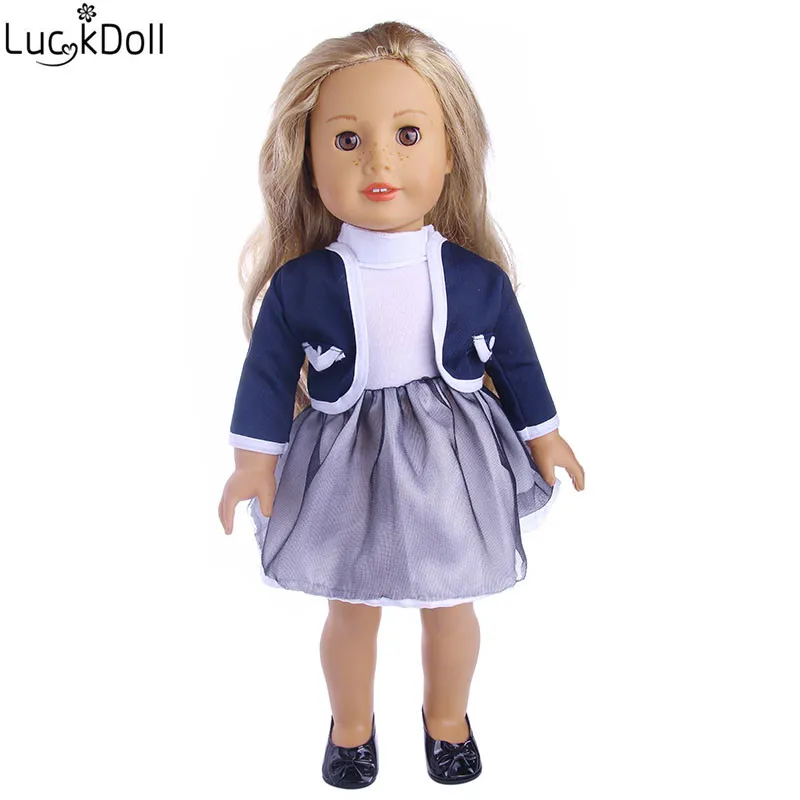 LUCKDOLL высококачественное летнее Модное Новое платье принцессы для куклы 43 см или