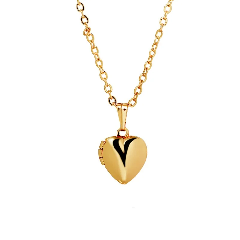 Магия ikery модное сердце фоторамка ожерелье кулон пара может открыть ювелирные