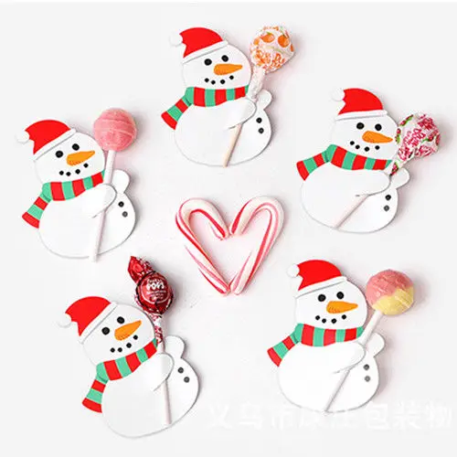 50pcs C 50 шт./партия, милый Подарочный пакет, декоративные карточки, милый пингвин и Санта-Клаус, рождественские конфеты и леденцы, декоративная бумага для вечеринок - Цвет: 50pcs C