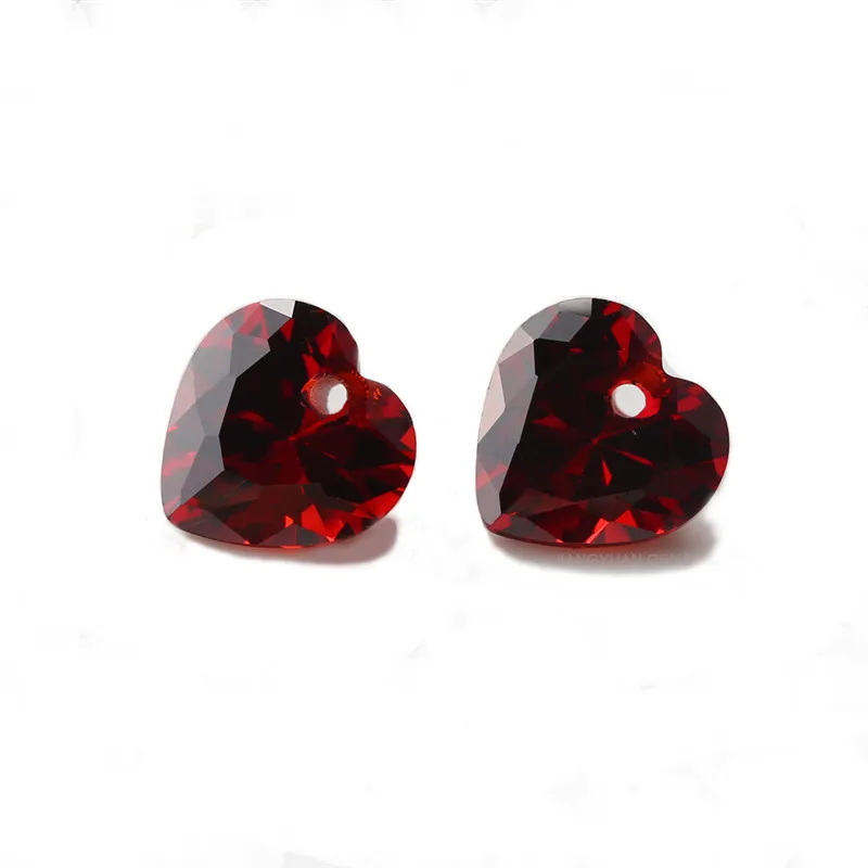 Гранат в форме сердца фианит свободные камни для изготовления ювелирных