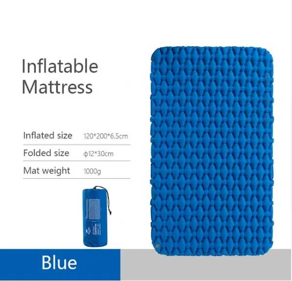 Blue Naturehike легкий влагостойкий воздушный матрас нейлоновый ТПУ спальный коврик надувной матрас походный коврик для 2 человек NH19Z055-P - Цвет: Blue