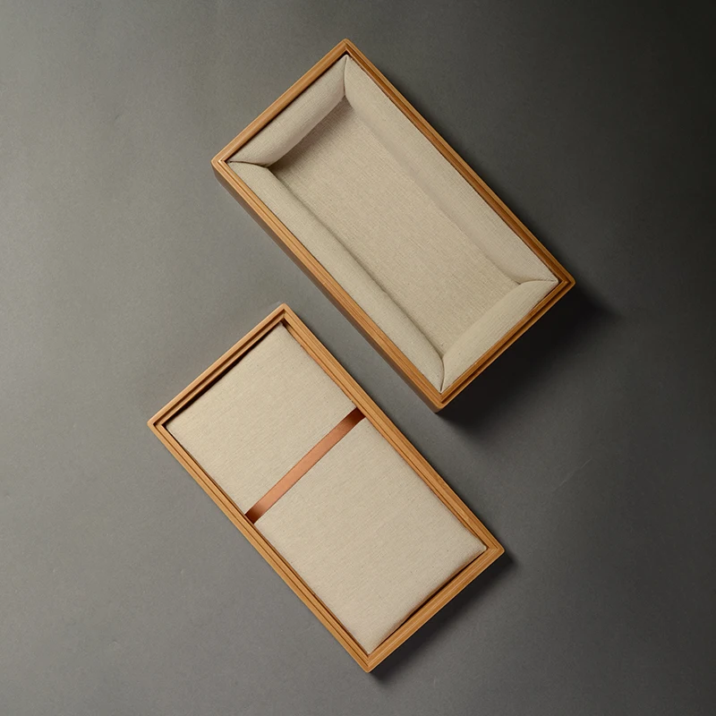 Ручной работы из натурального бамбуковая шкатулка для ювелирных изделий