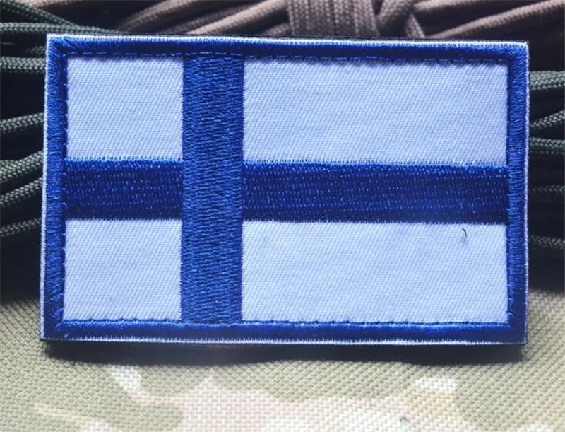 Finland 1 шт 3D Швеция Дания Финляндия Норвегия Флаг патч Рюкзак Сумка куртка нарукавная нашивка для одежды крючок и петля наклейка - Цвет: Finland