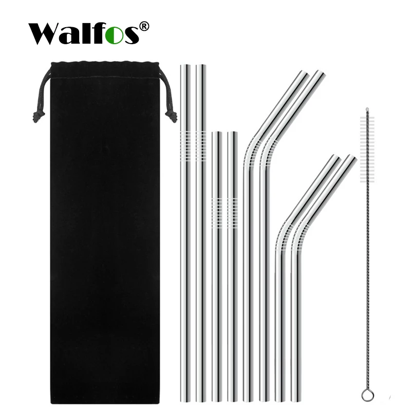 Высококачественная 304 пищевая металлическая Питьевая соломинка WALFOS из
