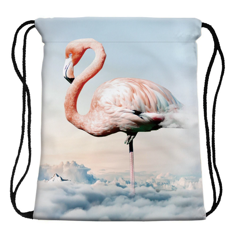 Deanfun 3D с Фламинго Drawstring сумки для девочек школьные хранения 60127 | Багаж и