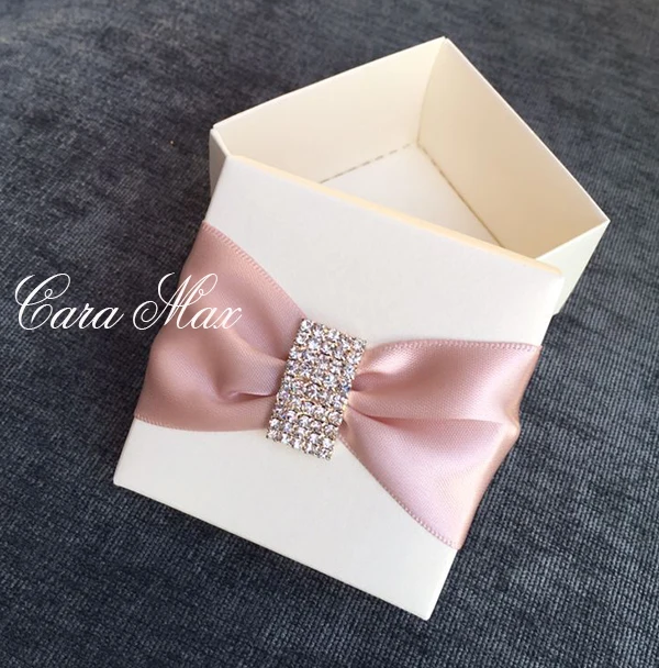 CA0806 Красивая квадратная коробка для свадебных сувениров сделай сам с красивым
