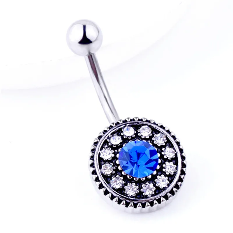 Новые сексуальные серьги для пупка хирургические стальные стразы пирсинг модные