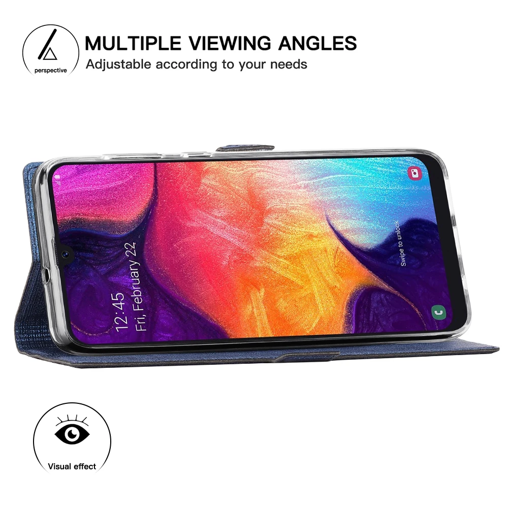 Для samsung Galaxy A50 чехол для телефона бумажник кожаный мягкий противоударный флип-кожа защитa чехол для Galaxy A50 прикрепляющийся к чехол на магните